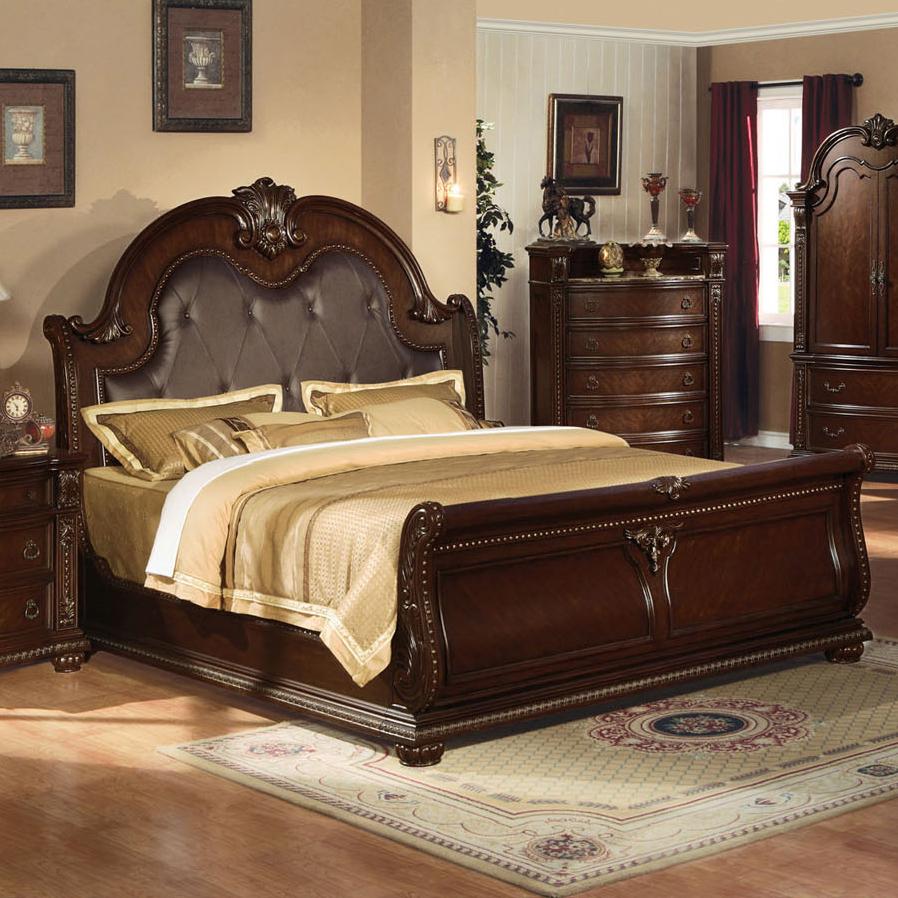 Acme Furniture Anondale 10307EK Traditional King Sleigh Bed W/Bonded